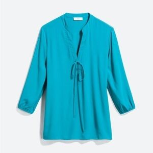 NSR (bought on stitch fix) Napoleon Sea Road.  tie neck V-neck blouse. Size XL